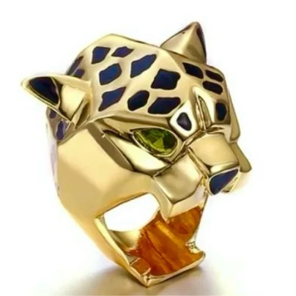 ❤️ New Gold Panther Statement Ring - Picture 10 of 10